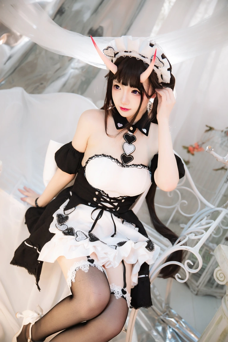 雪晴Astra《能代女仆》主题写真：60张全套美图