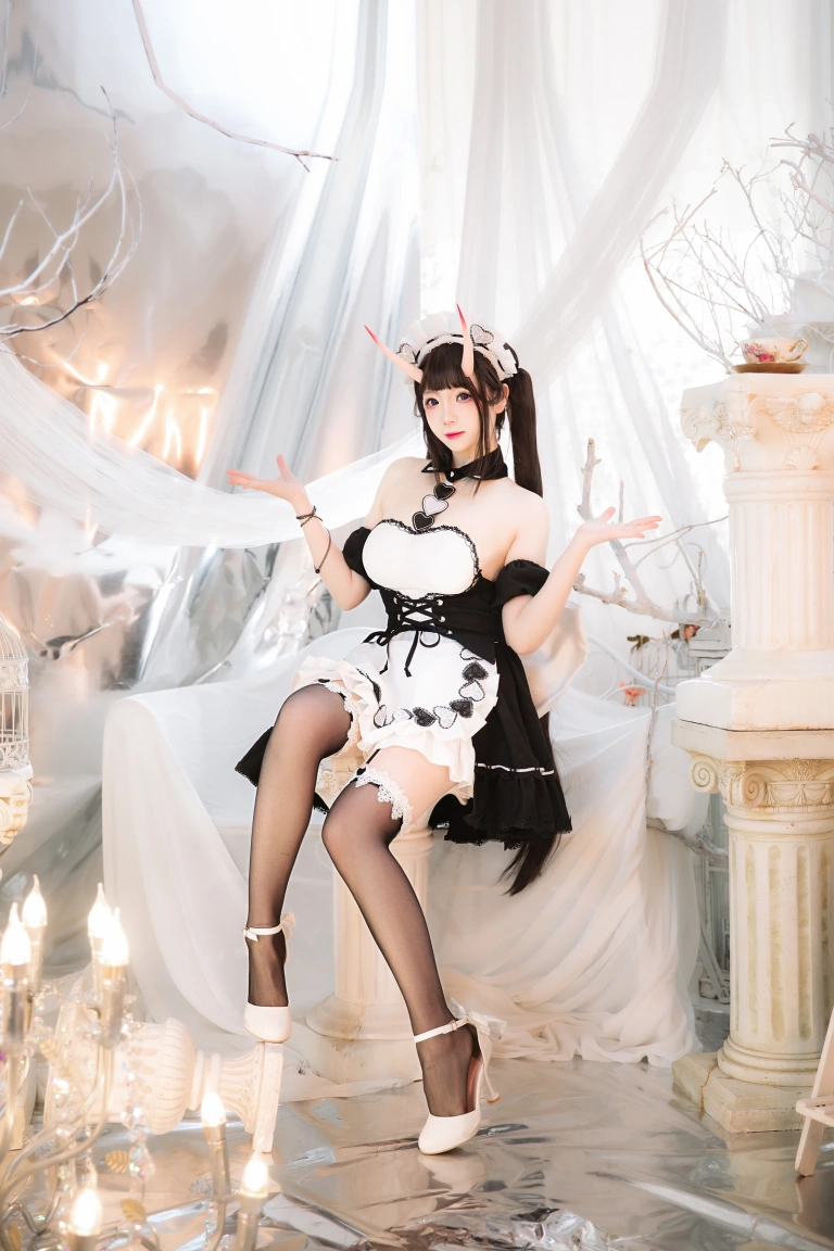 雪晴Astra《能代女仆》主题写真：60张全套美图
