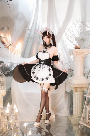 雪晴Astra《能代女仆》主题写真：60张全套美图