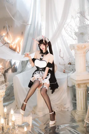 雪晴Astra《能代女仆》主题写真：60张全套美图