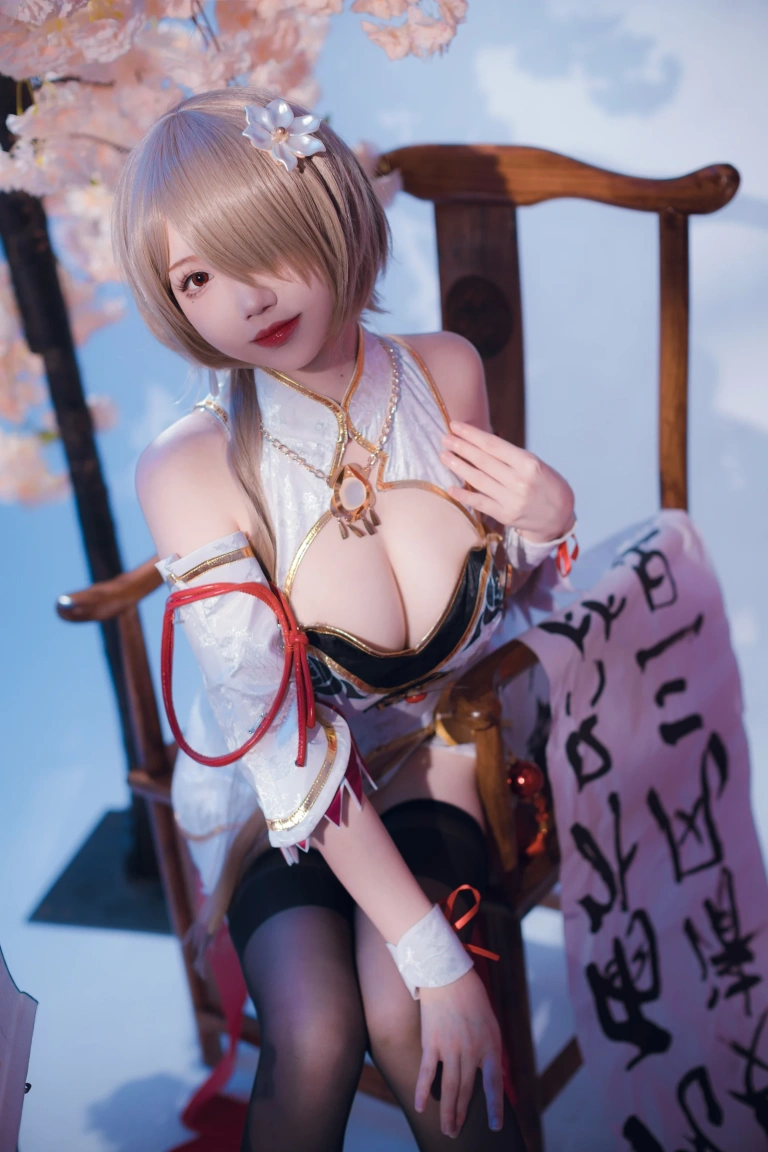 雪晴Astra《崩坏3 丽塔·浣溪沙旗袍》主题写真：56张全套美图