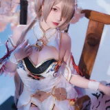 雪晴Astra《崩坏3 丽塔·浣溪沙旗袍》主题写真：56张全套美图