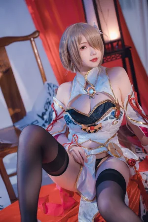 雪晴Astra《崩坏3 丽塔·浣溪沙旗袍》主题写真：56张全套美图