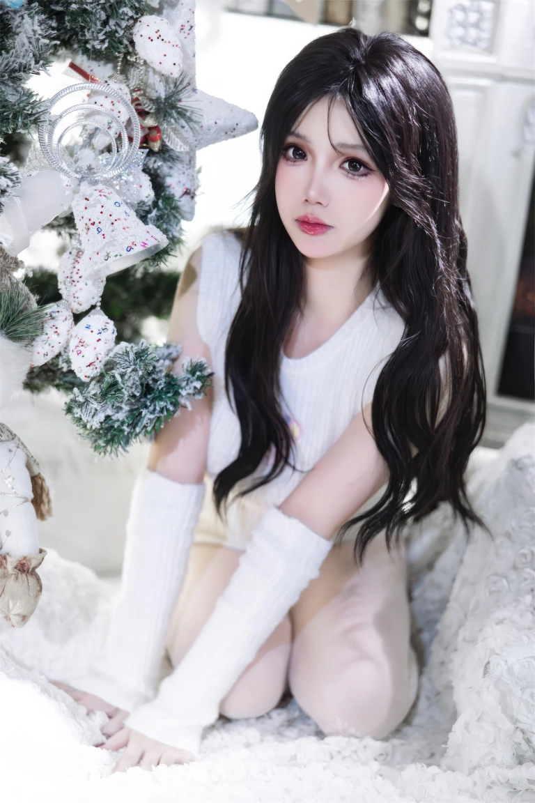 雪晴Astra《圣诞节 白雪》主题写真：123张全套美图，含2个视频