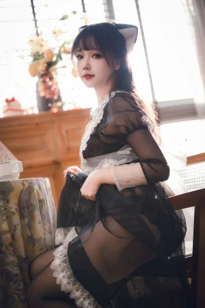 雪晴Astra《2024春季限定 透明女仆》主题写真：71张全套美图，含2个视频