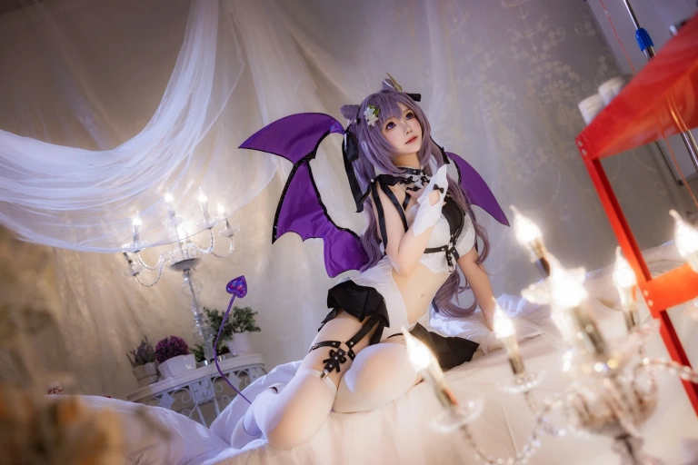 雪晴Astra《刻晴恶魔拘束睡衣》主题写真：20张全套美图，含4个视频