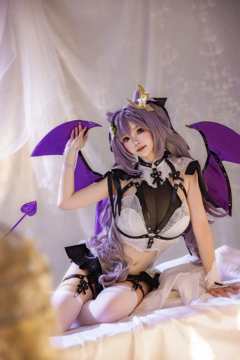 雪晴Astra《刻晴恶魔拘束睡衣》主题写真：20张全套美图，含4个视频