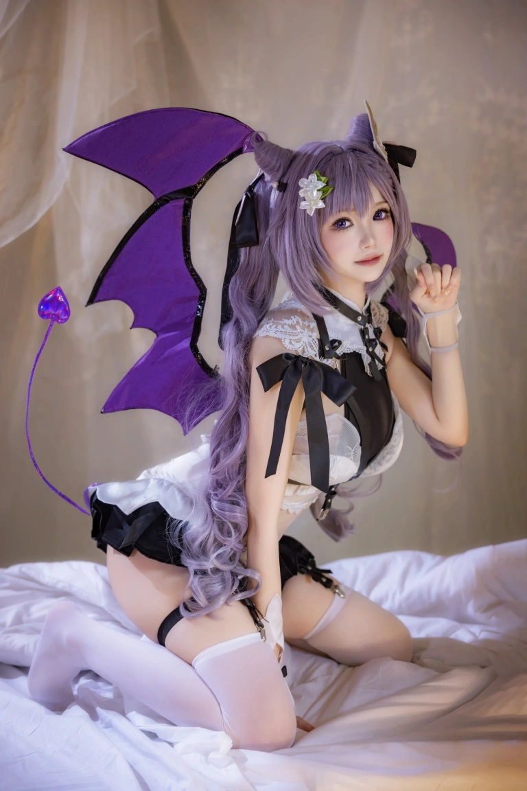 雪晴Astra《刻晴恶魔拘束睡衣》主题写真：20张全套美图，含4个视频
