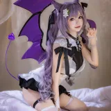 雪晴Astra《刻晴恶魔拘束睡衣》主题写真：20张全套美图，含4个视频