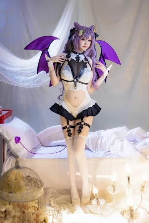 雪晴Astra《刻晴恶魔拘束睡衣》主题写真：20张全套美图，含4个视频