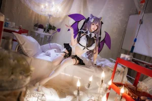 雪晴Astra《刻晴恶魔拘束睡衣》主题写真：20张全套美图，含4个视频