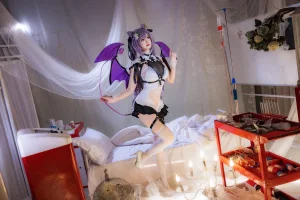 雪晴Astra《刻晴恶魔拘束睡衣》主题写真：20张全套美图，含4个视频