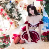雪晴Astra《2023圣诞节 魔女》主题写真：81张全套美图，含3个视频