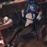 雪晴Astra《2024万圣节 柴郡魔术师》主题写真：60张全套美图，含1个视频