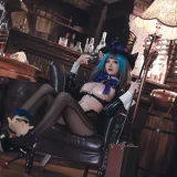 雪晴Astra《2024万圣节 柴郡魔术师》主题写真：60张全套美图，含1个视频