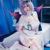 雪晴Astra《2024万圣节 护士刻晴》主题写真：66张全套美图，含4个视频