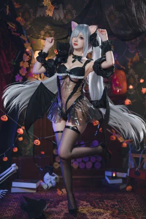 雪晴Astra《2024万圣节 雅努斯》主题写真：62张全套美图，含7个视频