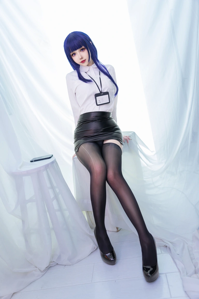 雪晴Astra《雷电将军OL》主题写真：62张全套美图，含1个视频