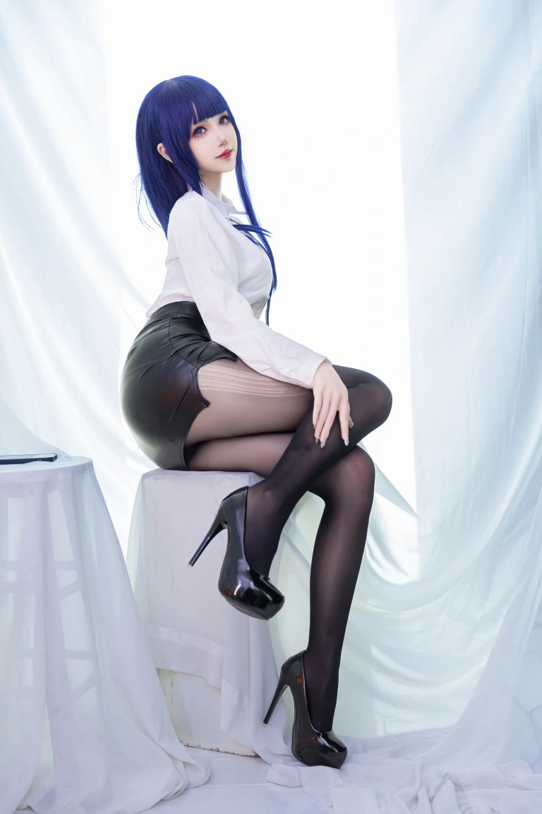 雪晴Astra《雷电将军OL》主题写真：62张全套美图，含1个视频