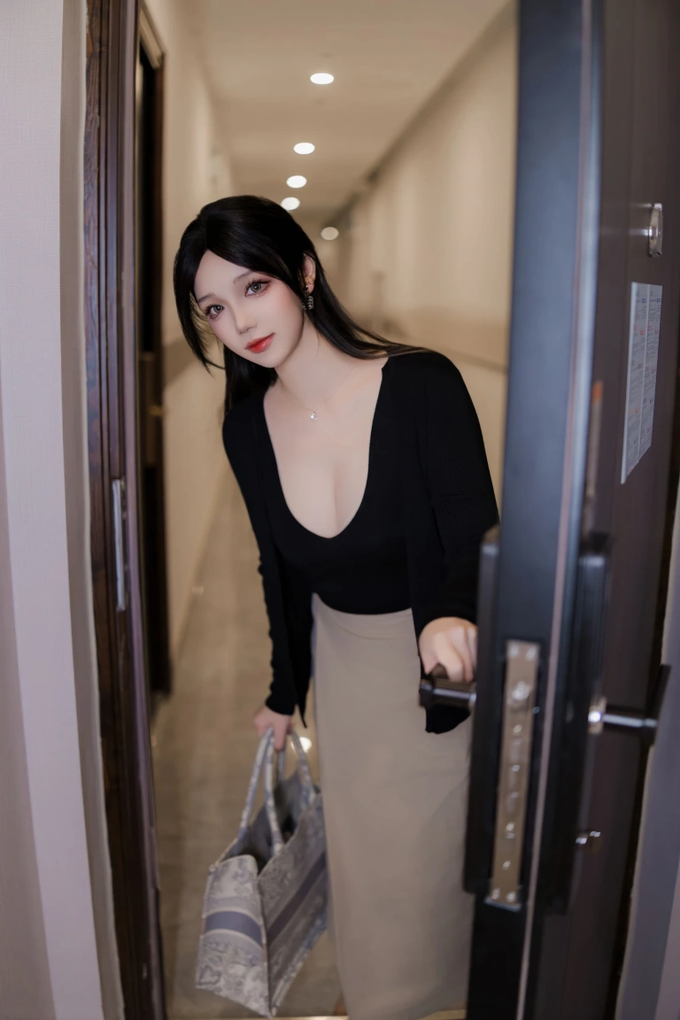 雪晴Astra《邻家姐姐西装半身裙》主题写真：90张全套美图，含3个视频