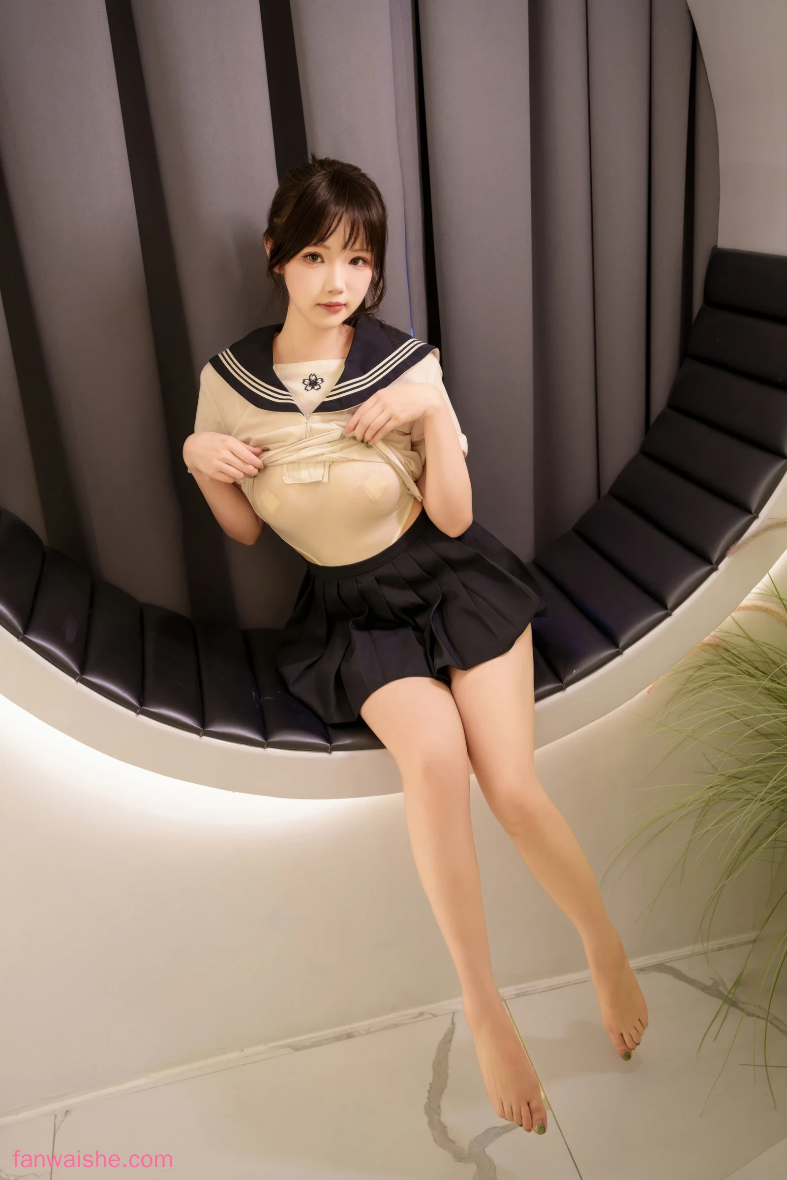 雪晴Astra 雪晴Astra NO.86 - 牛奶丝透明黏滑体操服