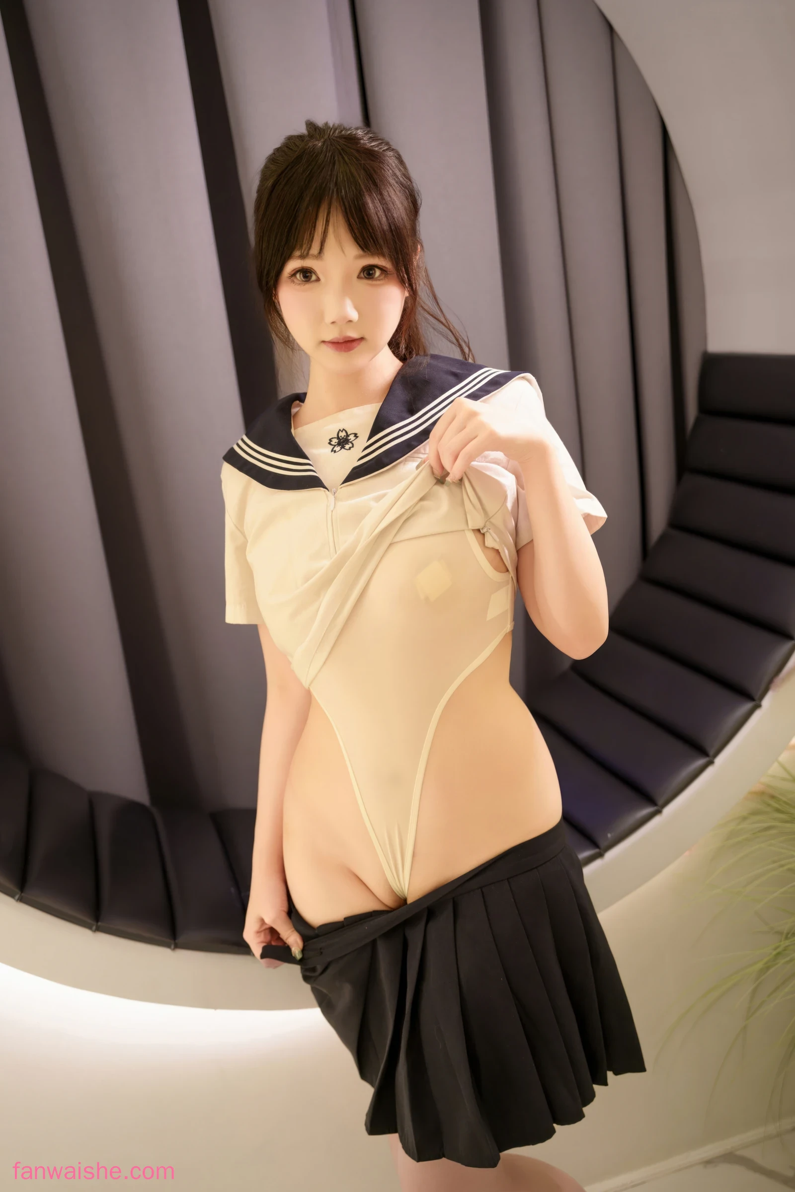 雪晴Astra 雪晴Astra NO.86 - 牛奶丝透明黏滑体操服