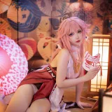 雪晴Astra《原神 八重神子》主题写真：60张全套美图，含2个视频