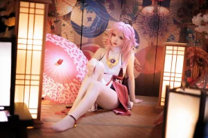 雪晴Astra《原神 八重神子》主题写真：60张全套美图，含2个视频