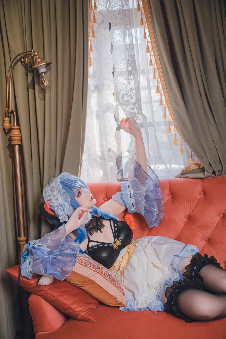雪晴Astra《甘雨 女仆》主题写真：31张全套美图，含1个视频