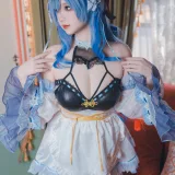 雪晴Astra《甘雨 女仆》主题写真：31张全套美图，含1个视频
