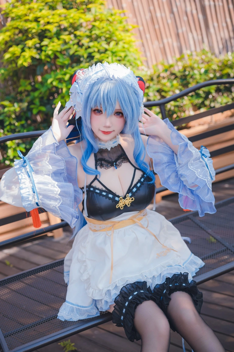 雪晴Astra《甘雨 女仆》主题写真：31张全套美图，含1个视频