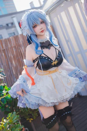 雪晴Astra《甘雨 女仆》主题写真：31张全套美图，含1个视频