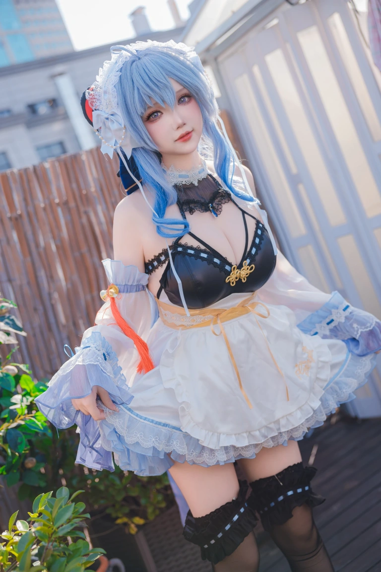 雪晴Astra《甘雨 女仆》主题写真：31张全套美图，含1个视频