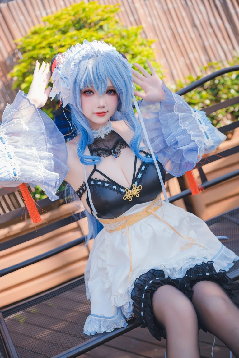 雪晴Astra《甘雨 女仆》主题写真：31张全套美图，含1个视频
