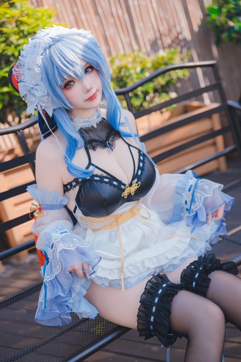 雪晴Astra《甘雨 女仆》主题写真：31张全套美图，含1个视频
