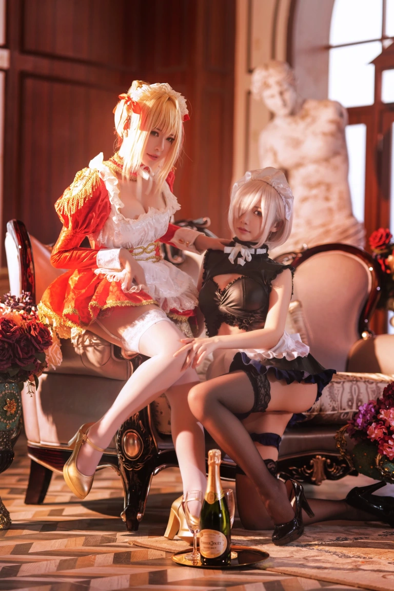 半半子 BANBANKO《Claudius x Kyrielight Maid（&面饼仙儿）》主题写真：22张全套美图