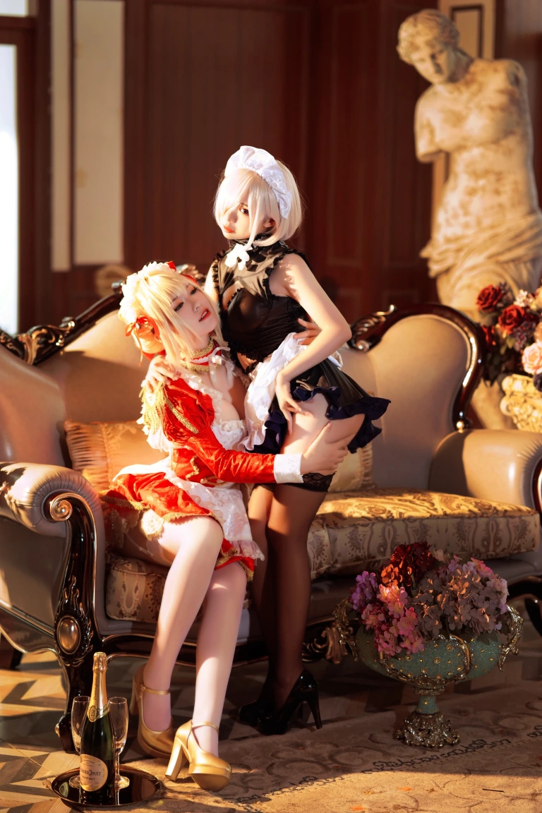 半半子 BANBANKO《Claudius x Kyrielight Maid（&面饼仙儿）》主题写真：22张全套美图