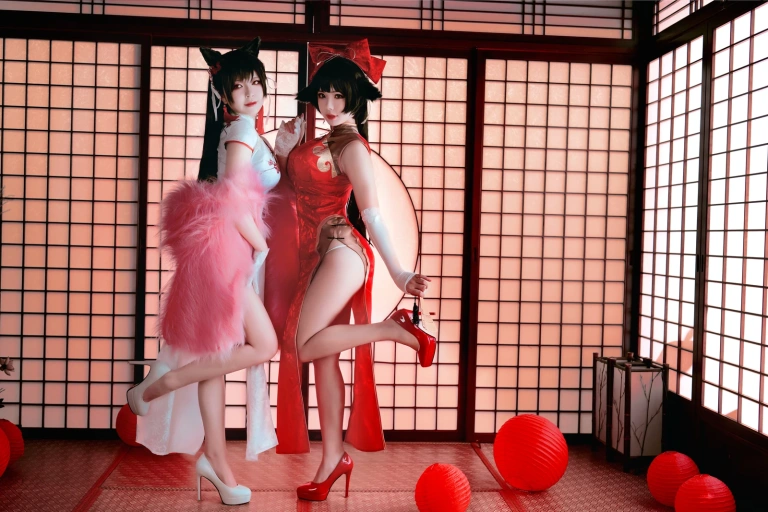 半半子 BANBANKO《愛宕x高雄,チャイナ服（&婉Yue）》主题写真：35张全套美图，含1个视频