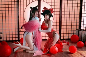 半半子 BANBANKO《愛宕x高雄,チャイナ服（&婉Yue）》主题写真：35张全套美图，含1个视频