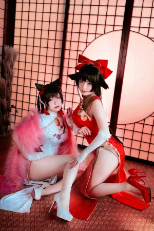 半半子 BANBANKO《愛宕x高雄,チャイナ服（&婉Yue）》主题写真：35张全套美图，含1个视频