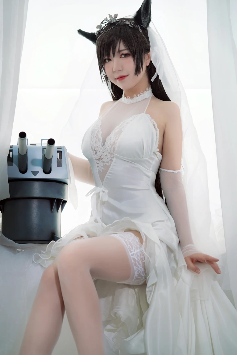 半半子 BANBANKO《愛宕花嫁.白花の誓い》主题写真：29张全套美图，含1个视频