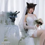 半半子 BANBANKO《愛宕花嫁.白花の誓い》主题写真：29张全套美图，含1个视频