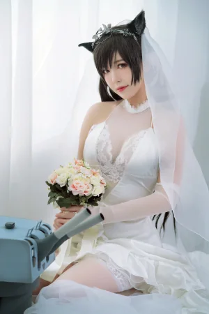 半半子 BANBANKO《愛宕花嫁.白花の誓い》主题写真：29张全套美图，含1个视频
