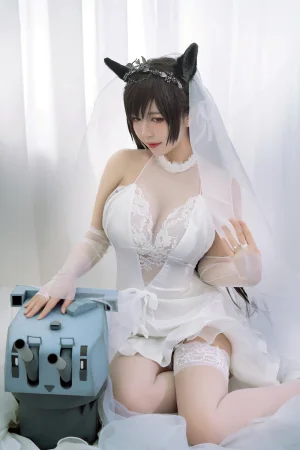 半半子 BANBANKO《愛宕花嫁.白花の誓い》主题写真：29张全套美图，含1个视频