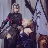 半半子 BANBANKO《黑贞3（&索索sophia）》主题写真：12张全套美图