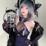 半半子 BANBANKO《柴郡旗袍》主题写真：64张全套美图