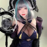 半半子 BANBANKO《柴郡旗袍》主题写真：64张全套美图