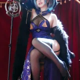 半半子 BANBANKO《柴郡旗袍》主题写真：64张全套美图