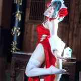 半半子 BANBANKO《柴郡中华娘旗袍》主题写真：45张全套美图，含2个视频