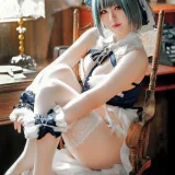 半半子 BANBANKO《チェシャー 抱き枕》主题写真：56张全套美图